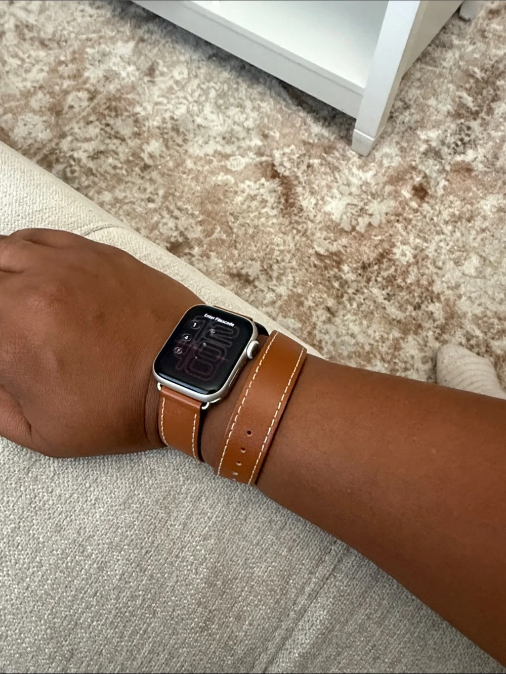 Double wrap Leather Apple Watch Band